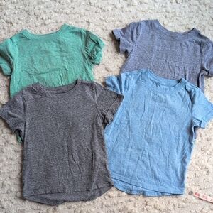 Cat & Jack Kids Short Sleeve Solid Heathered Round Hem 2T Boys Toddler Tees Lot